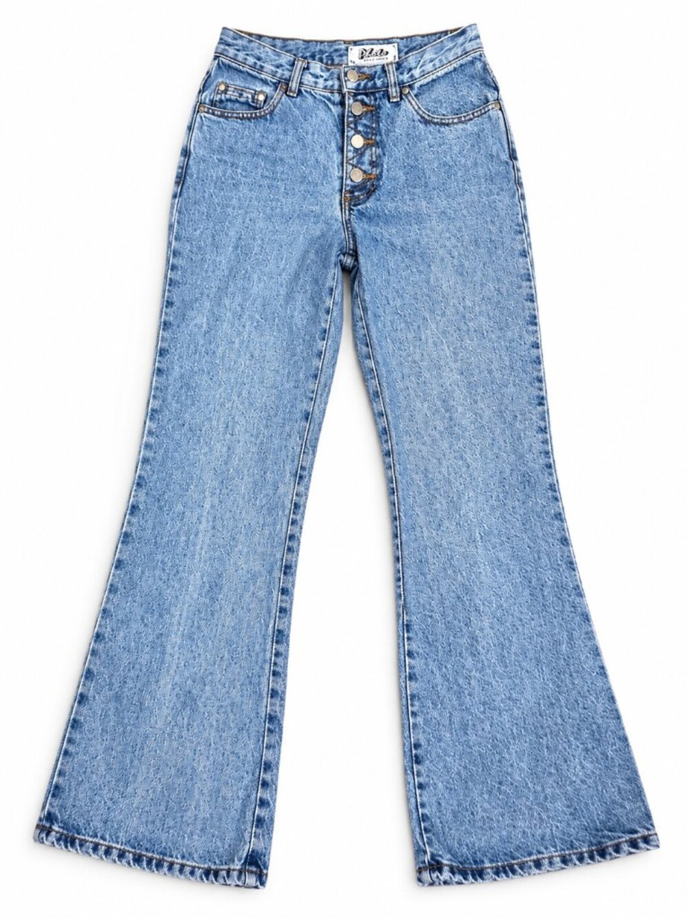 Vintage 90s Photo Products Light Wash Flare Bell Bottom Jeans Size 6